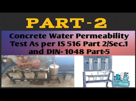 water permeability test din 1048 part 5|water permeability test pdf.